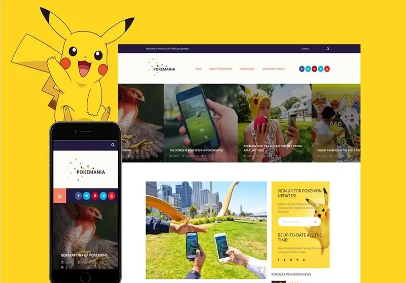 Pokemania - Game Portal Pokemon WordPress Theme