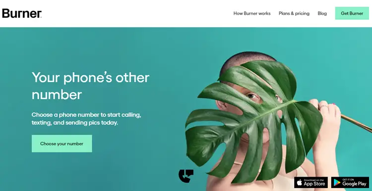 how to call anonymously using the burner app