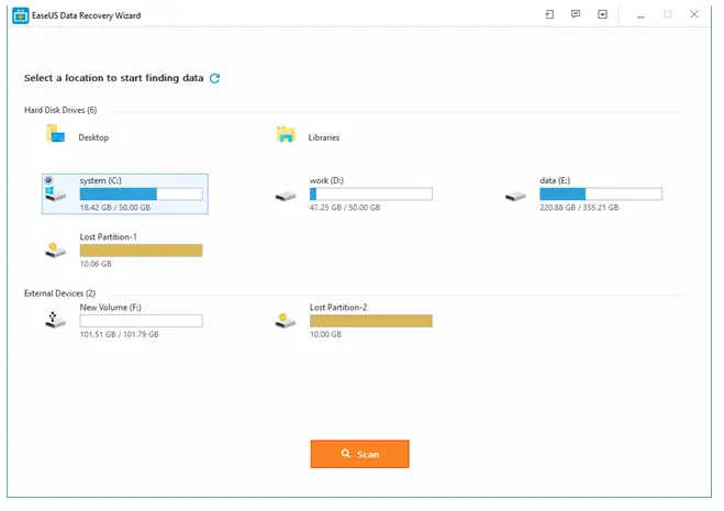 EaseUS Data Recovery Wizard Free