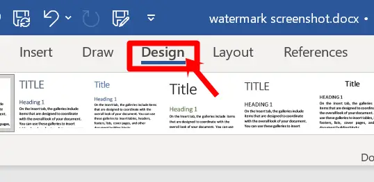 how to insert watermark in word