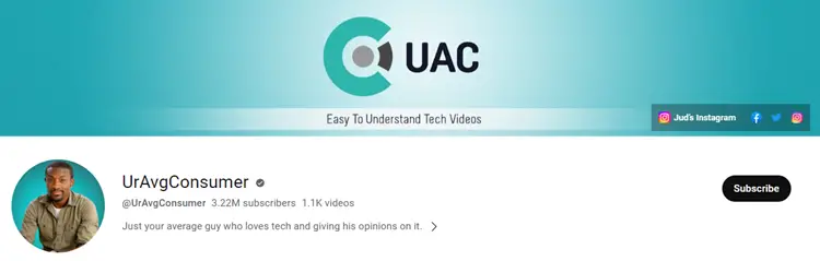 UrAvgConsumer best tech youtube channels
