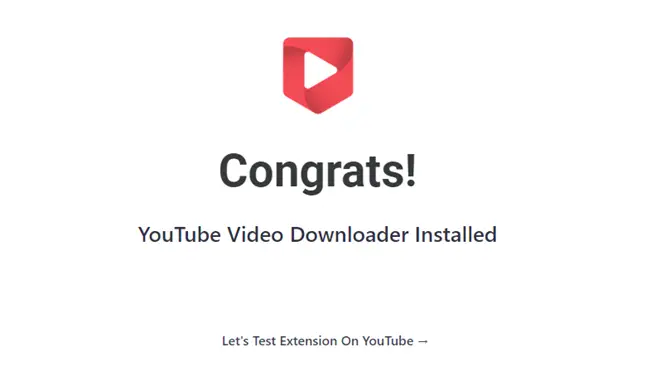 youtube video downloader successfully installed