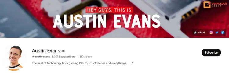 Austin Evans YouTube channel