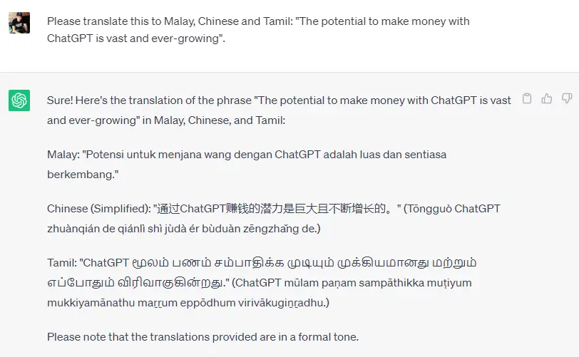 chatgpt translation