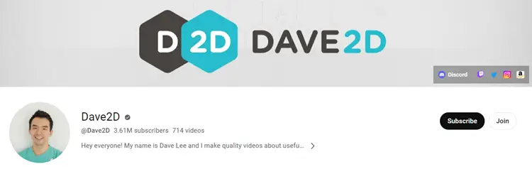 Dave2D YouTube channel