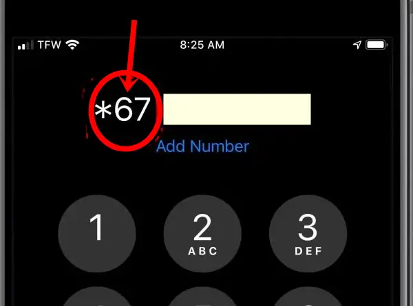 dial prefix *67 to call anonymously