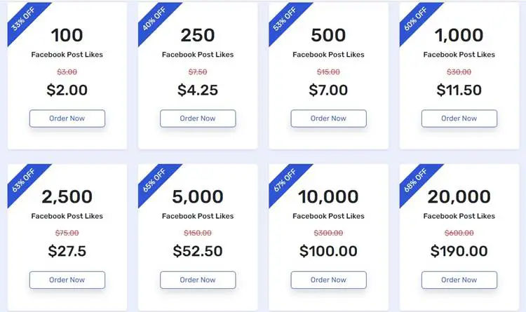fbpostlikes pricing