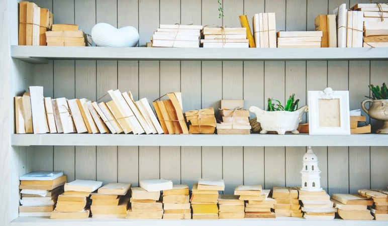 hide router without blocking signals: bookshelf