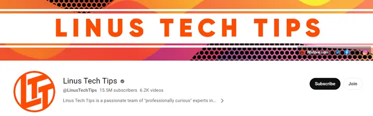 Linus Tech Tips YouTube channel