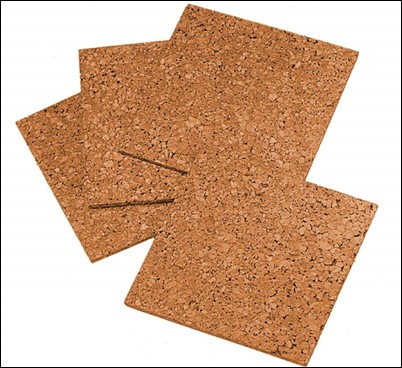 mouse pad alternatives - corkboard tiles