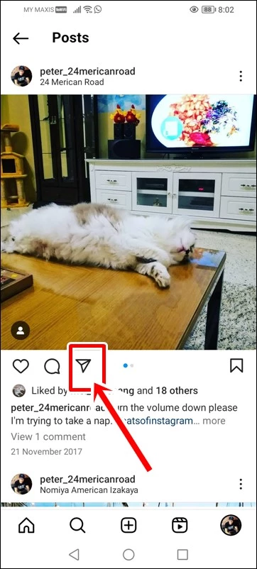What are The Meanings of Symbols and Icons on Instagram Posts: paper plane icon