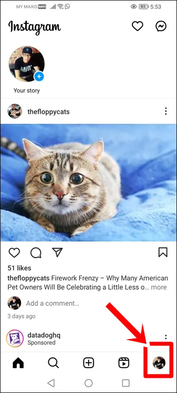 Instagram: profile picture icon