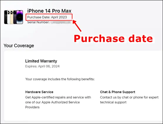 Check when did you buy your iPhone: Apple