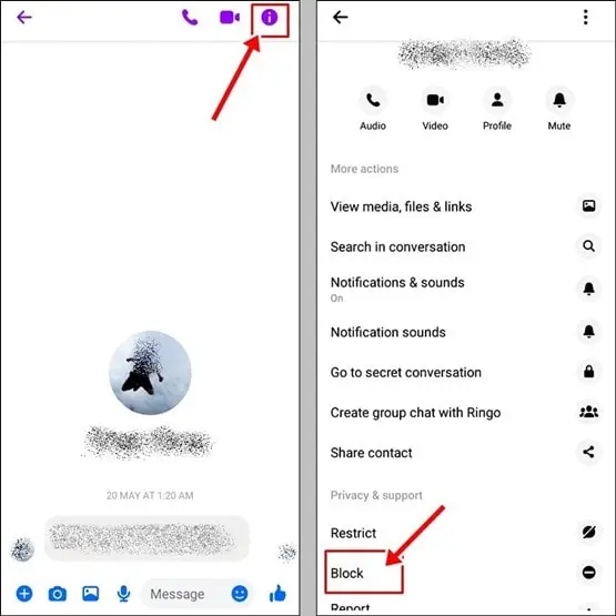 Find the contact you would like to delete