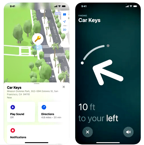 locate items you’ve attached AirTag to using Find My app