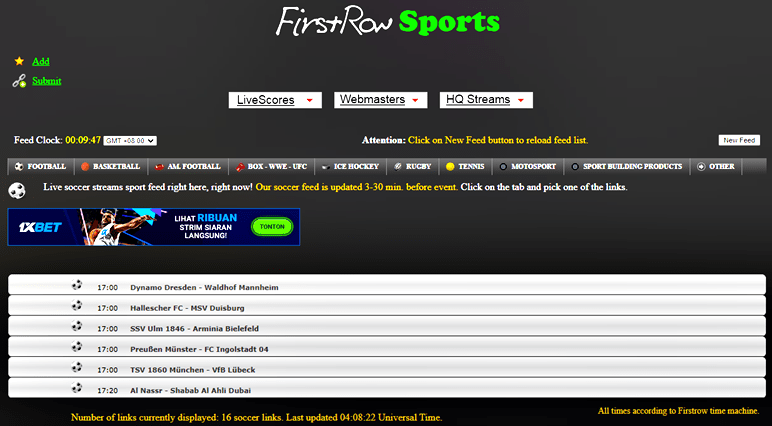 vipbox alternatives: first row sports