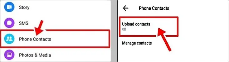 prevent automatic synchronization with your phone contacts