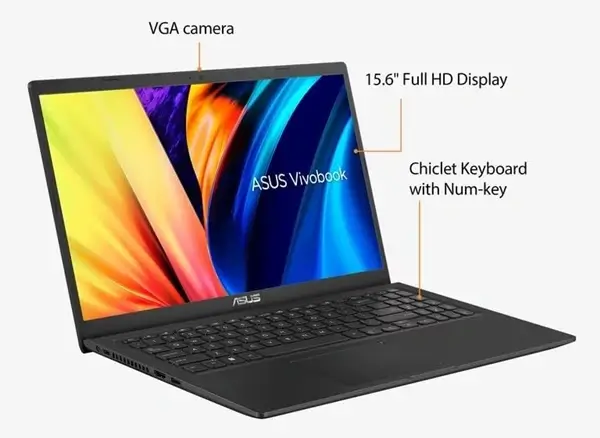 Best Laptops for Remote Working: ASUS VivoBook (Side View)