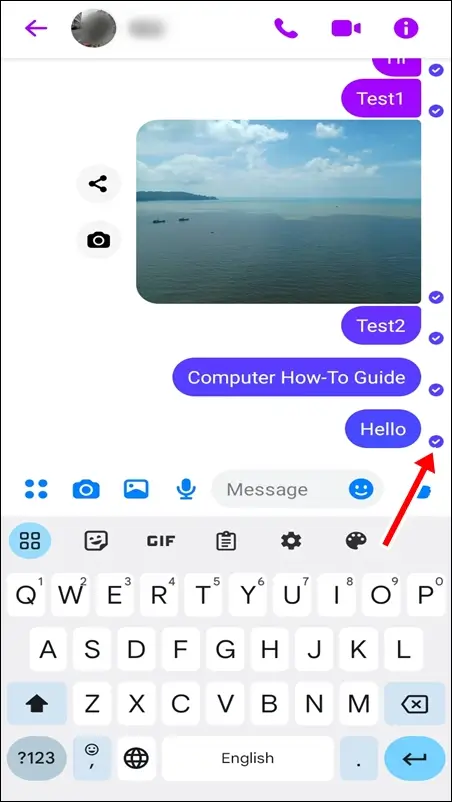Filled Blue Circle with a White Checkmark Icon