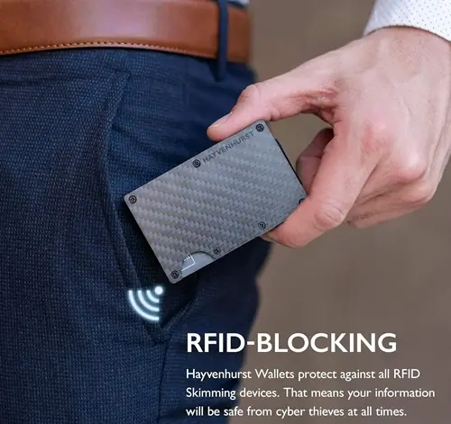 Best Tech Gadget Gifts for Men That They Can Use Every Day: Hayvenhurst Slim Wallet for Men