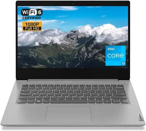 Best Budget Laptops for College Students: Lenovo IdeaPad 3 14 FHD Laptop (Front View)