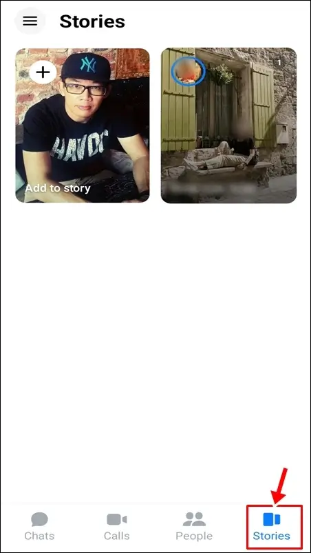 Facebook Messenger symbols & icons - Bottom of screen: Stories