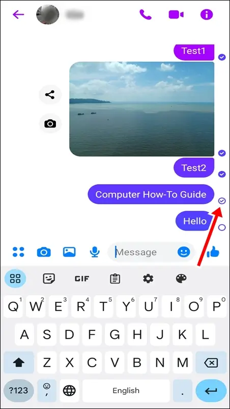 Unfilled Blue Circle with a Blue Checkmark Icon