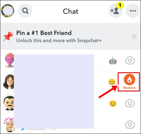 how to restore a lost Snapstreak
