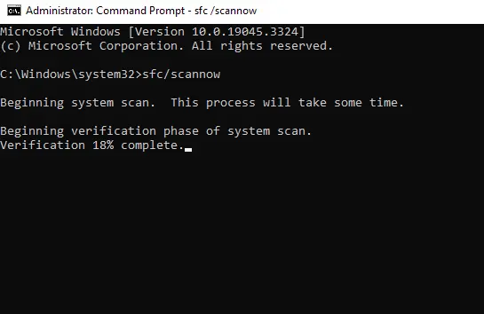 Wait for the scan to complete and follow any on-screen instructions.