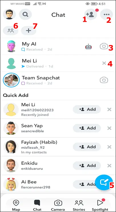 Meanings of Snapchat Symbols and Icons on The Chat Screen.
