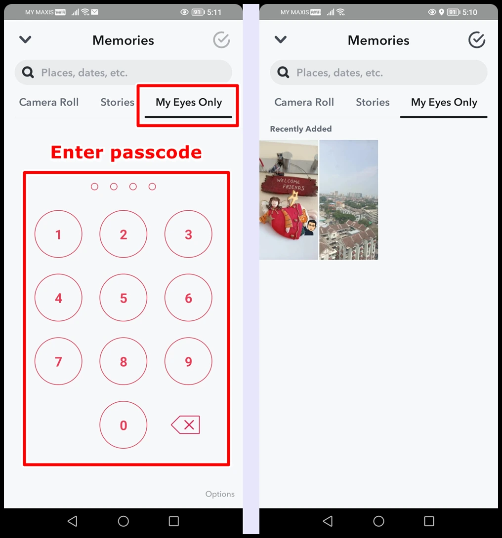 How to Unhide Snaps from 