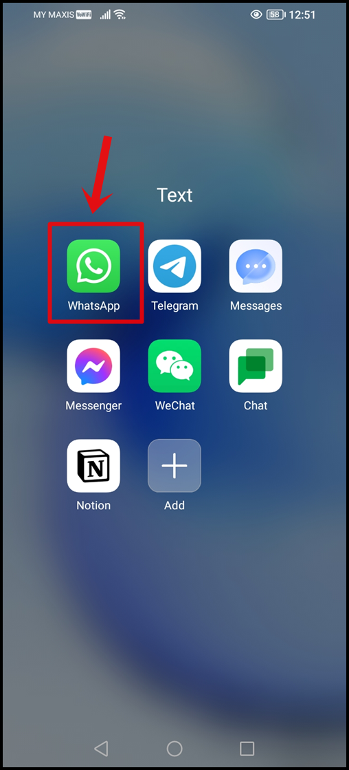 Open WhatsApp from Your Mobile
