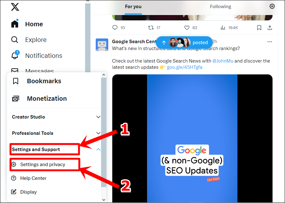 This image shows how to navigate from the 