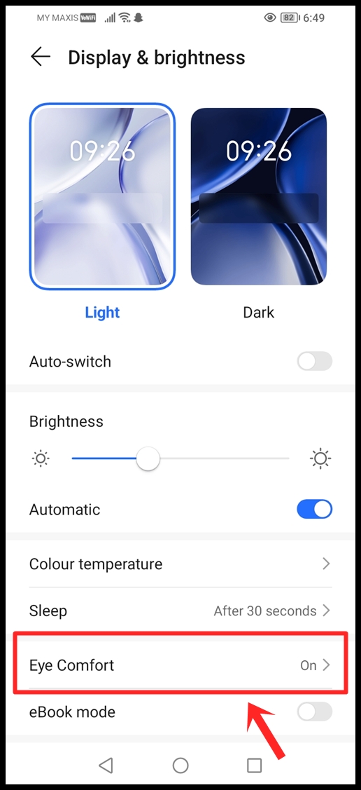 How to Adjust Android Screen Settings to Ease Your Eyes: Turn on 