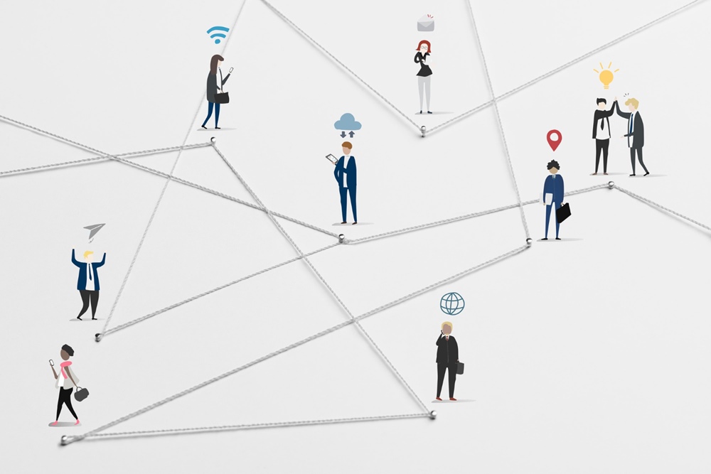 How to Use Relationship Mapping Effectively - This image shows global communication background, business network design.