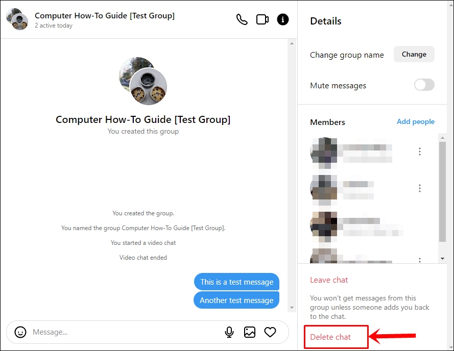 This image shows an Instagram Group Chat with the 
