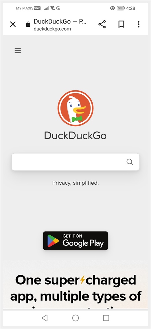 Google Alternatives - DuckDuckGo