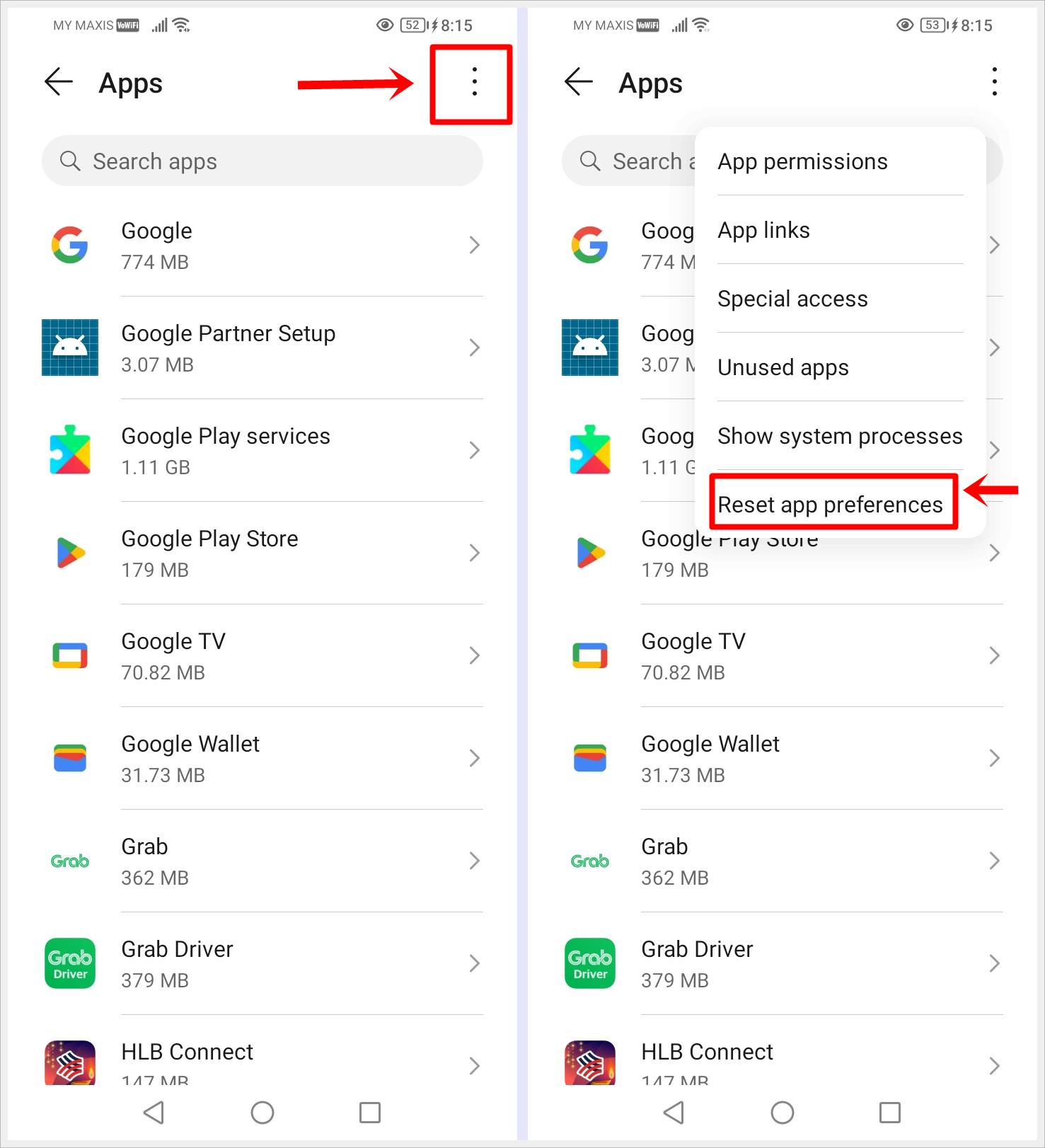 This image shows 2 screenshots of the 