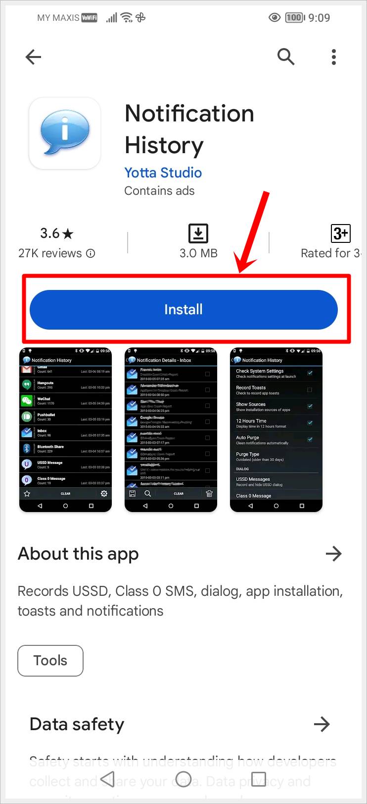 This image shows a screenshot of Google Play on an Android phone. The 