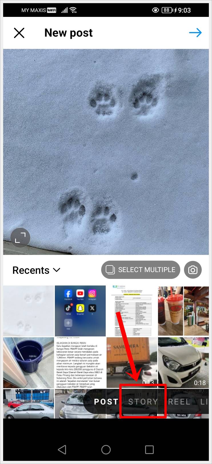 This image shows a screenshot of an Instagram 