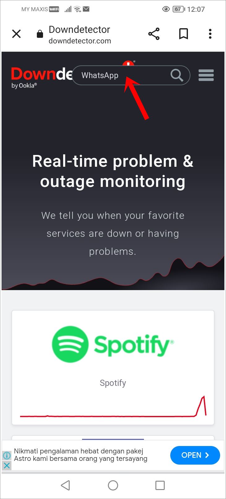 This is a screenshot of a mobile phone displaying the 
