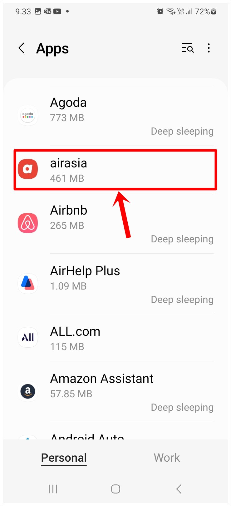 This image shows a screenshot of a Samsung Galaxy phone