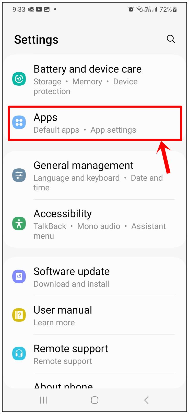This image shows a screenshot of a Samsung Galaxy phone