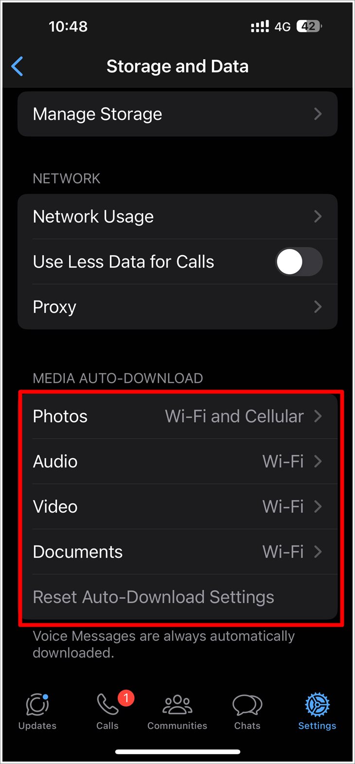 Fix WhatsApp Not Receiving Messages: This is a screenshot of WhatsApp 