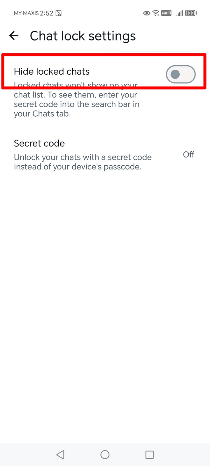 Screenshot of WhatsApp