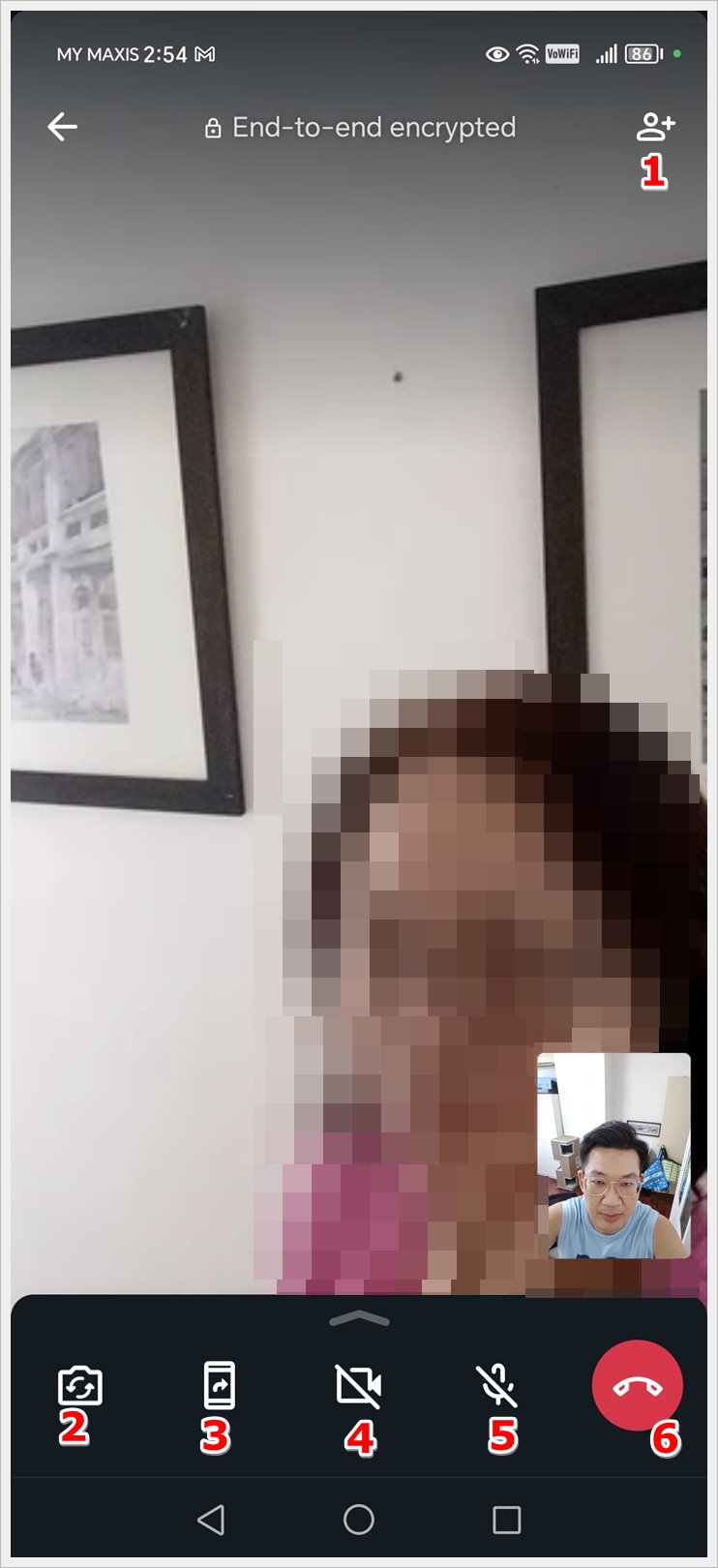 WhatsApp Video Call Screen Symbols & Icons Meaning.