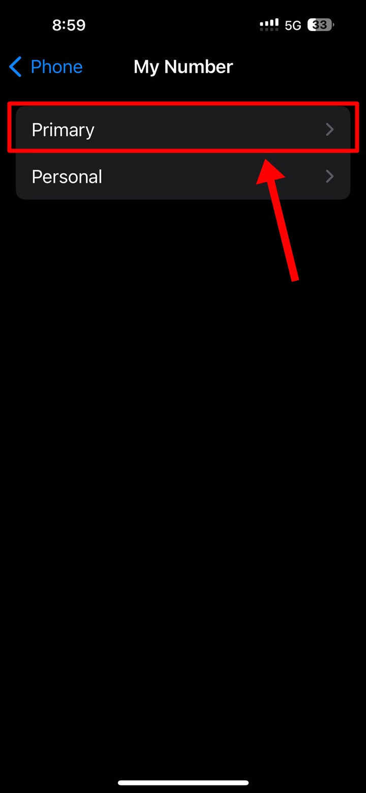 iPhone-Settings-Phone-My Number-Primary