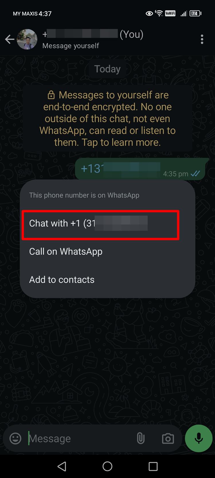 How to text on WhatsApp without saving the number (Start WhatsApp chat)