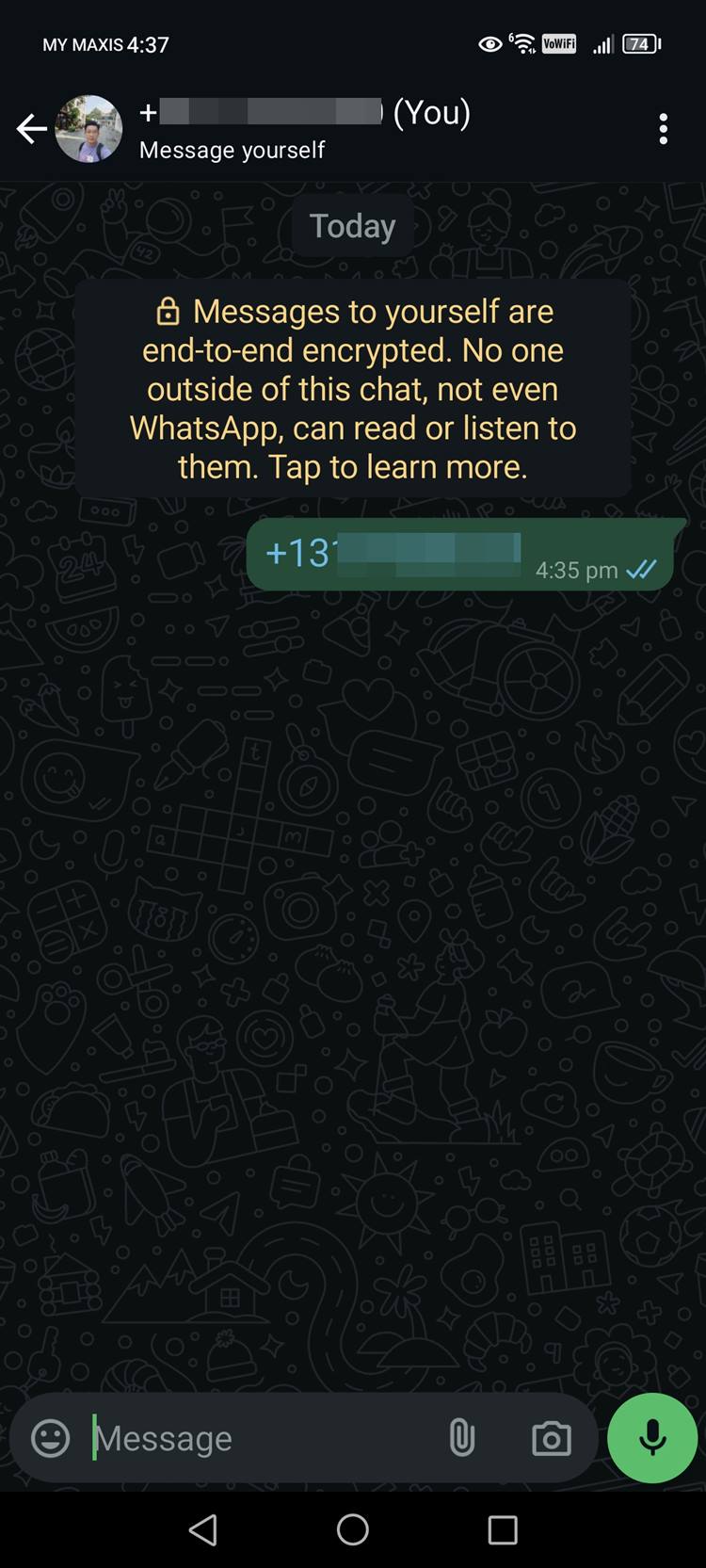 Send WhatsApp without saving the number (Enter the number as a message)