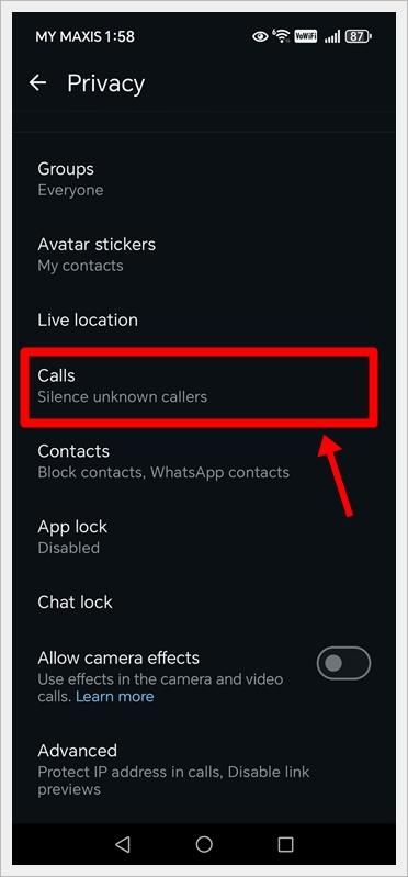 Silence Unknown WhatsApp Calls (Android) - Privacy and Calls